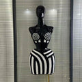 Women Sexy Halter Off the Shoulder 2 Pieces Bodycon  Mini Skirt Set Party Dating Club Party Outfit Bandage Dress