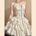 Olivegirl Lolita Dress Summer 2026 Rose JSK Embroidered Slimming Dress Lolita Lace Trim Birthday Party Cosplay