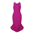 New Women Sexy Black Backless Ruffles Rayon Bandage Dress Elegant Club Party Dress Vestidos