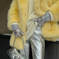 Women Winter 2026 High Quality Luxury Faux Fur Coat Thicken Warm Overcoat Outerwear Hot Girls Solid Long Fox Fur Jacket
