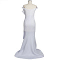Winter Women Slash Neck Short Sleeve Pearl Dress Sexy Office Lady Africa Evening Night Club Party Long Maxi Dresses GL05143