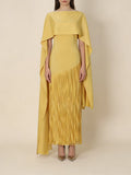 Elegant Luxury Dinners Red Maxi Dress for Women Sleeveless Cape Design Full Fringe Skirt for Fashion Parties Events
