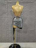 Gold Silver Color Women Sexy Strapless Shinning Crytsal 2 Pieces Bodycon Mini Dress Celebrate Nightclub Party Birthday Wear