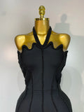 Women Luxury Design Halter Beading Bandage Dress Curve Bodycon Ankle Length Evening Party Birthday Cocktail Prom Dresses