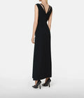 Elegant Slimming Black Pin Wrap Sleeveless Long Dress Women  Fashion Celebrity Evening Party Luxury Birthday Outfit