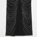 Women's Pearl Beading Rhinestone Sequin Dress Sexy Party Club Night Formal Evening Dress Hot Drilling Birthday Outfits