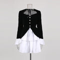 Hit Color Loose Mini Dresses for Women Square Neck Long Sleeve High Waist Temperament Dress Female Fashion