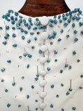 Heavy Industry Nail Bead Vest Top Split Skirt Two Piece Set Women's Fashion Female Outfit