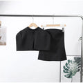 Women Chic Top 2 Piece Set Elegant Stand Collar Cape Sleeveless Slim Off Shoulder Slim Tops Suit Female Chic Casual Party Wear