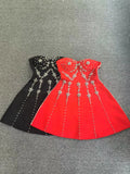 Black Red Women Sexy Strapless Shinning Crystal A-Line Mini Bandage Dress Celebrate Christmas Nightclub Party Outfit