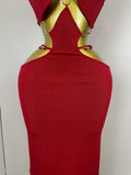 Women Sexy Halter Hollow Out Sleeveless Black Red Bodycon Long Bandage Dress Celebate Prom Elegant Luxury Birthday Club Dress