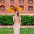 Women's Thailand Traditional Clothing Two Set Thai Dress National Costume Dai Dress Minority Retro Costume Dance Photography