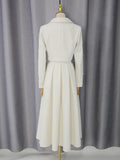 Elegant Bridesmaids White Two Piece Set for Women Lapel Pearl Accent Crop Jacket A Line Midi Skirts Suit for Formal Events