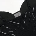 Black Sexy Rhinestone Party Dress for Women Elegant Glitter Diamonds Birthday Dresses Sheer Mesh High Split Prom Long Dress