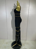 Elegant Black Sexy Square Collar Tassel Sleeveless Bodycon Bandage Dress Women Celebrity Evening Party Prom Birthday Dresses