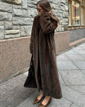 Luxury Faux Fur Maxi Coat Chic Women Open Front Stand‑collar Long Sleeve Oversized Outerwear Winter Autumn New Warm Fashion 2026