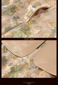 Classic Champagne Golden Mother Bride Cheongsam Dresses Chinese Embroidered Wedding Evening Dress for Women Party