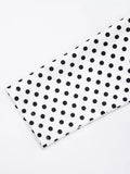 Sexy Polka Dot 3-Piece Set Women Cape Sleeves+Chest Wrapped+Shorts Matching Sweet Simple Basic Stretch Skinny Outfits