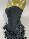 Elegant Cute Pearl Beaded Flower Sexy Strapless Bodycon Mini Bandage Dress Celebrate Eveing Party Birthday Cocktail Wedding Wear