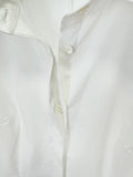 2026 Summer New Fashion White Shirt With Rose Metal Buckle Printed Short Skirt Two Piece Set Blouse Mini Skirt Set Outfit