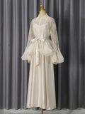 White Two Piece Set for Women Lapel Flare Sleeve Spliced Ruffles Lace Blouse High Waist Simpel Vest Dress Fairy Suit Female