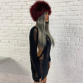 Sexy Sheer Knitted Dress Women Bodycon Long Sleeve Hollow Out Mini Dresses Femme Club Sexy Backless Knitwear Dress Womens