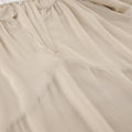Solid Spliced Mesh Loose Dresses for Women V Neck Long Sleeve High Waist Loose Casual Dress Female New