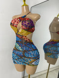Sparkly Rhinestones Mini Mesh See Through Dress Luxury Women Sexy Mesh Celebrity Birthday Cocktail Dresses Performance Wear