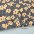 Fashion Floral Faux Lambswool Sweatshirt Women's Casual Zipper Pocket Loose Pullover Sweatshirt Autumn Festive Clothing