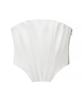 Two Piece Set for Women Strapless Spliced Fish Bone Vest with Lapel Long Sleeve Short Coat Hot Girl Suit Female New
