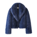 Street Fashion Shawl Collar Faux Fox Fur Coat Women 2024 Winter Cool Girls Black Short Fur Jacket Vintage Chic Overcoat