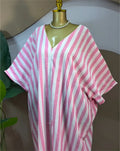 2026 Fall Holiday Half Batwing Sleeve Striped Print Loose Long Dress Street Women Party Vestidos Maxi Dresses Vestidos