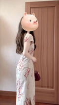 Olive Girl Red Embroidered Qipao for Garden Wedding 2026 Fairycore Photoshoot Everyday Wear S-XXL XS-3XL Plus Size Hand Embroidered Romantic Garden Party Editorial Not Costume Qipao Cheongsam Chinese Dress Chinese Heritage Fashion Women