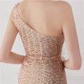 High Quality Women Design Maxi Dress Sexy One Shoulder Sequin Evening Dress Party Night Elegant Long Prom Dress Vestidos