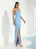 High Quality Sexy One Shoulder Shinning Diamond Bodycon Bandage Long Dress Women Fashion Celebrate Evening Party Vestido