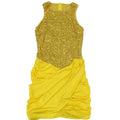 Sexy Sleeveless O Neck Sequin Patchwork Ruched Short Dresses Glitter Golden Birthday Dress Evening Night Clubwear Vestido