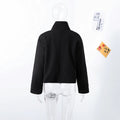 Stand Collar Women's Outerwear Single Breasted Long Sleeve Coat Solid Loose Woolen Coat Daily Commuter Wear Fall Collection 2026