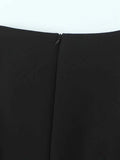 Black Fashion Basics Waistcoat for Women Round Neck Sleeveless Patchwor Diamonds Office Vest Female 2026 New Style
