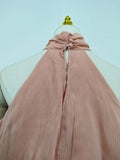Off The Shoulder Short Dress Female Stand Collar Long Sleeve Ruched Waist Ruffles Dresses for Elegant Retro Date
