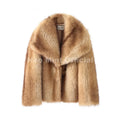 2026 Winter Exclusive Striped Faux Fur Jacket Women Overcoat Brand Blogger Fashion Fluffy Fox Fur Collar Coat Outerwear