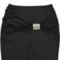 Women's Ruched Pant Set Brown Halter Crop Top And Flared Trouser Two-Piece Set Elegant V-neck Design Cut-Out Club Outfits