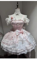 Olivegirl Lolita Style Sweet Ballet Cute Girl Lady Dress Fairy Heavy Industry Lace Birthday Party Princess Dress Jsk for Women
