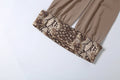 Snake Pattern Print 2 Piece Set Woman Halter Backless Crop Tops+Skinny Peach Hip Shorts Hot Girls Sexy Fashion Suits