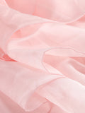 Women'S Sexy Strapless Bandage Slim Long Dress With Floral Decoration Layered Ruffle Edge Patchwork Dress Wedding Party