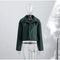 Casual Solid Pu Crocodile Grain Jacket Women Fashion Full Sleeve Stand Collar Loose Female Outwear 2026 Autumn Lady Coats Chic
