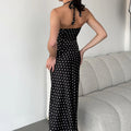 Summer Dress 2-Piece Set Women's Sexy Polka Dot Top Casual Maxi Skirts Sets Casual Party Vacation Y2k Female Dress Set