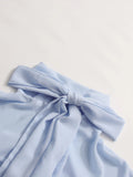 Solid Spliced Ruffles Slimming Blouses for Women O Neck Long Sleeve High Waist Shirts Female Fashion