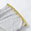 Silver Sequin Two Piece Outfit One Shoulder Coin Trim Cape Top High Waist Skirt 2026 Summer New Beach Party Nightclub Dating Set