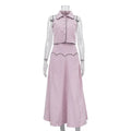French Elegant Two Piece Set for Women Laple Sleeveless Slimming Cardigan Top High Waist A Line Skirt Suit Female