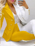 Elegant INS Paisley Butterfly Blazer Suit and Pants Two 2 Piece Set  Women 2022 Autumn Winter Street Outfit Tracksuit